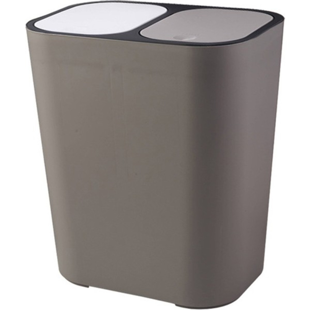 Sanying Juhui Store Dikdörtgen Plastik Basmalı Düğme Çift Bölmeli 12LITRE Geri Dönüşüm Atık Çöp Kutusu (Yurt Dışından) - Siyah Çöp Kovaları Fiyatı