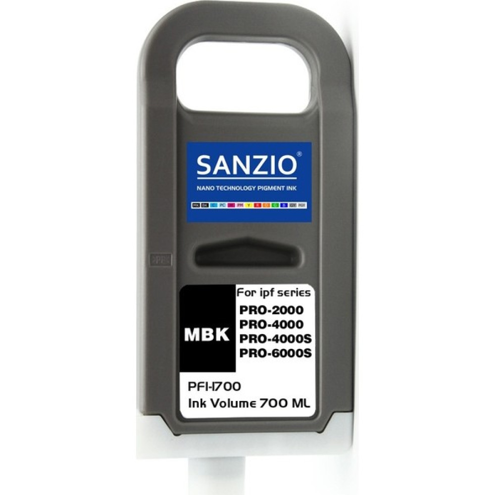 Sanzio Canon PFI-1700MBK Kartuş 700ML Matte Black - Mat Siyah Plotter Kartuşu Kartuşlar Fiyatı