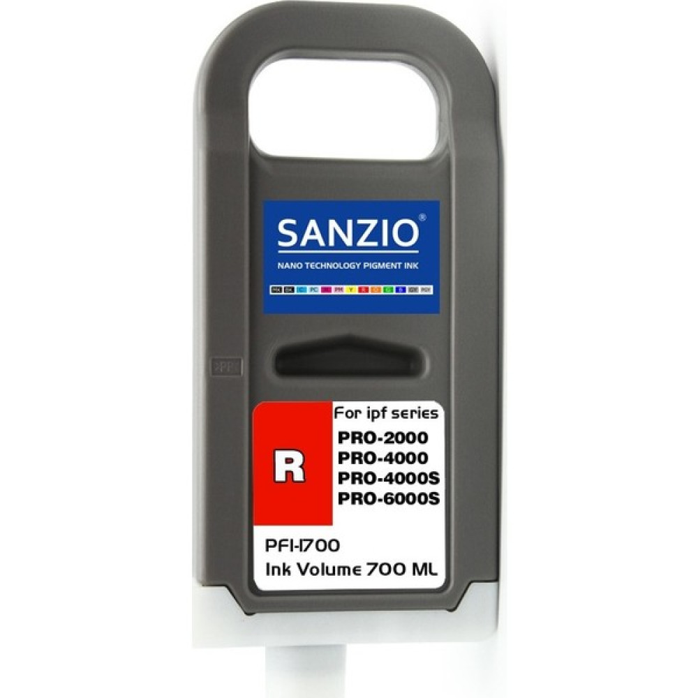 Sanzio Canon PFI-1700R Kartuş 700ML Red - Kırmızı Plotter Kartuşu Oto Boyaları Fiyatı