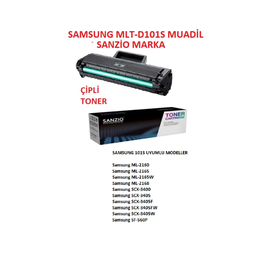 Sanzio Mlt-d101s / Samsung Ml-2165-scx-3405f Muadil Toner Çipli 101s Tonerler Fiyatı