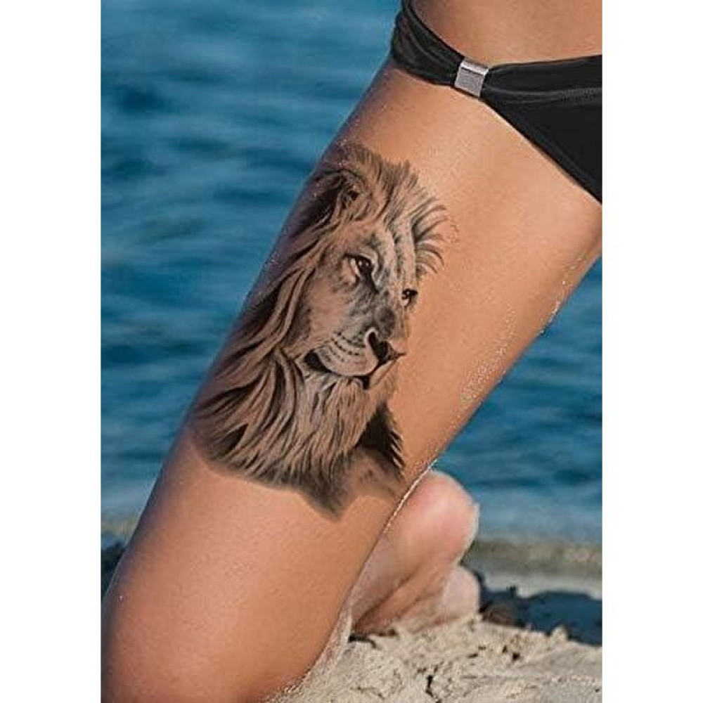 Şapkadan Geçici Aslan Dövme Tattoo Altın, Takı & Aksesuar Fiyatı