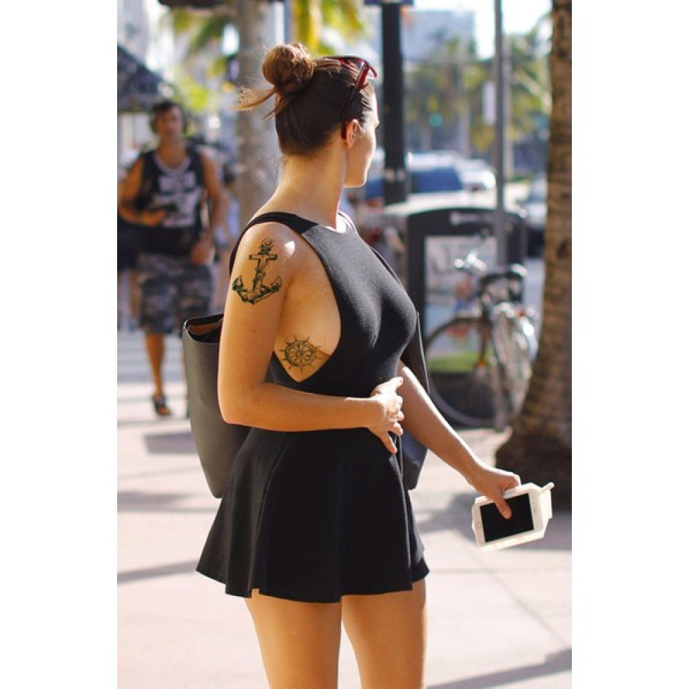 Şapkadan Geçici Çapa ve Dümen Mini Dövme Tattoo Altın, Takı & Aksesuar Fiyatı