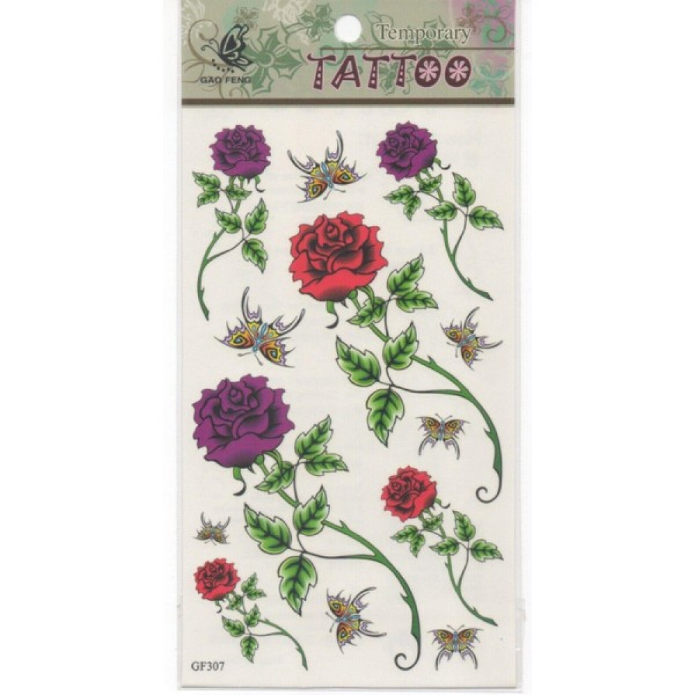 Şapkadan Geçici Gül Dövme Tattoo Çiçek Desenli Tattoo Sağlık / Bakım / Kozmetik Fiyatı