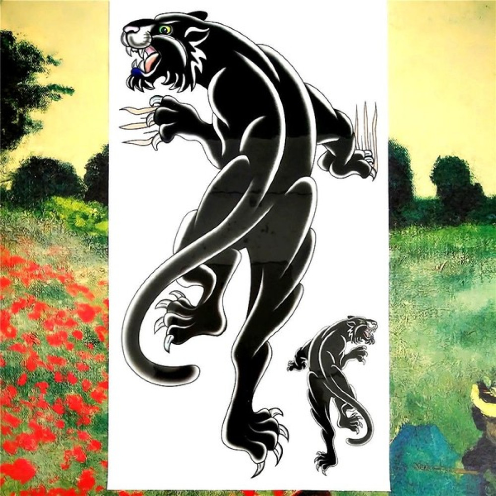 Şapkadan Geçici Leopar Dövme Tattoo Leopar Tattoo - Siyah Sağlık / Bakım / Kozmetik Fiyatı