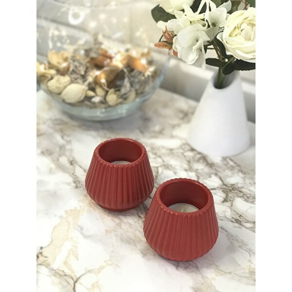 Şapkadan Tealight Mumluk Dekoratif Tealight Mumluk Kırmızı - Renkli Şamdan Fiyatı