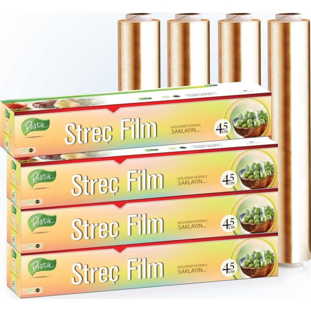 Sar Pratik Pratik Gıda Streç Film 45 cm x 150 mt (4'lü Özel Kesme Aparatı Ile) Streç Film Fiyatı