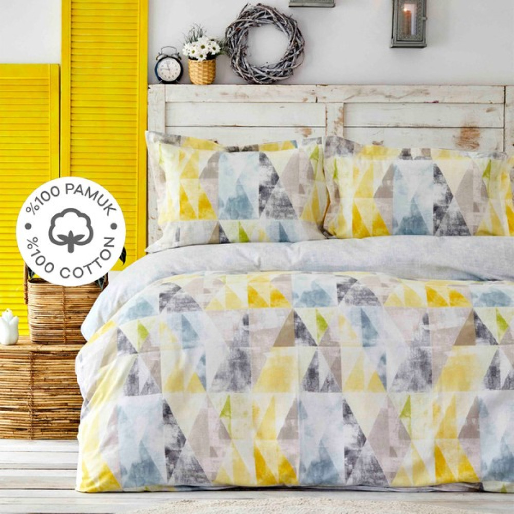 Sarah Anderson Colorido Hardal-Gri Flanel %100 Pamuk Çift Kişilik Nevresim Yastık Set - Gri - 200 x 220 cm Nevresim Takımı Fiyatı