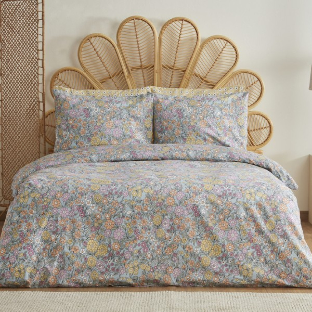 Sarah Anderson Emma Çift Kişilik Nevresim Mavi - 200 x 220 cm Nevresim Takımı Fiyatı