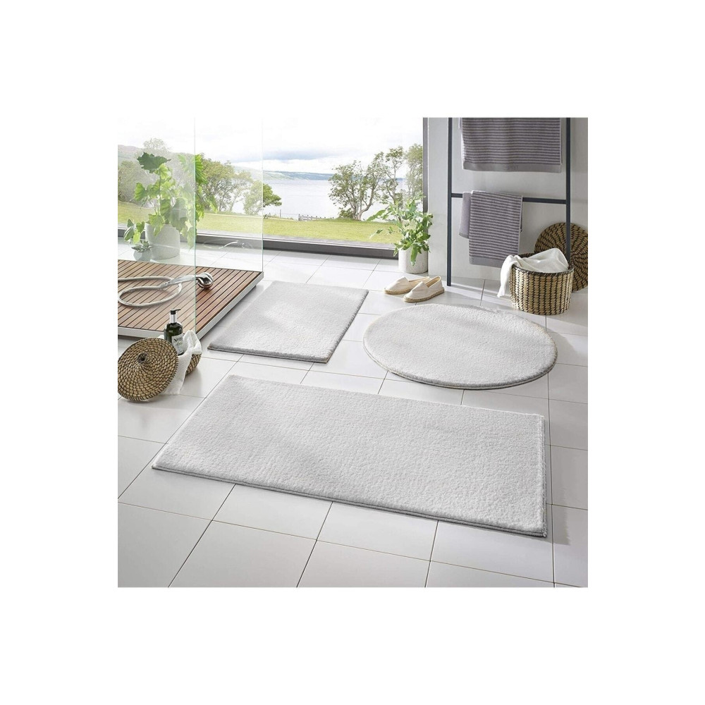 Sarar 3lü Banyo Paspası Halısı Peluş Halı Klozet Takımı Beyaz 50x90-50x60--50x50(YUVARLAK) Banyo Tekstili Fiyatı