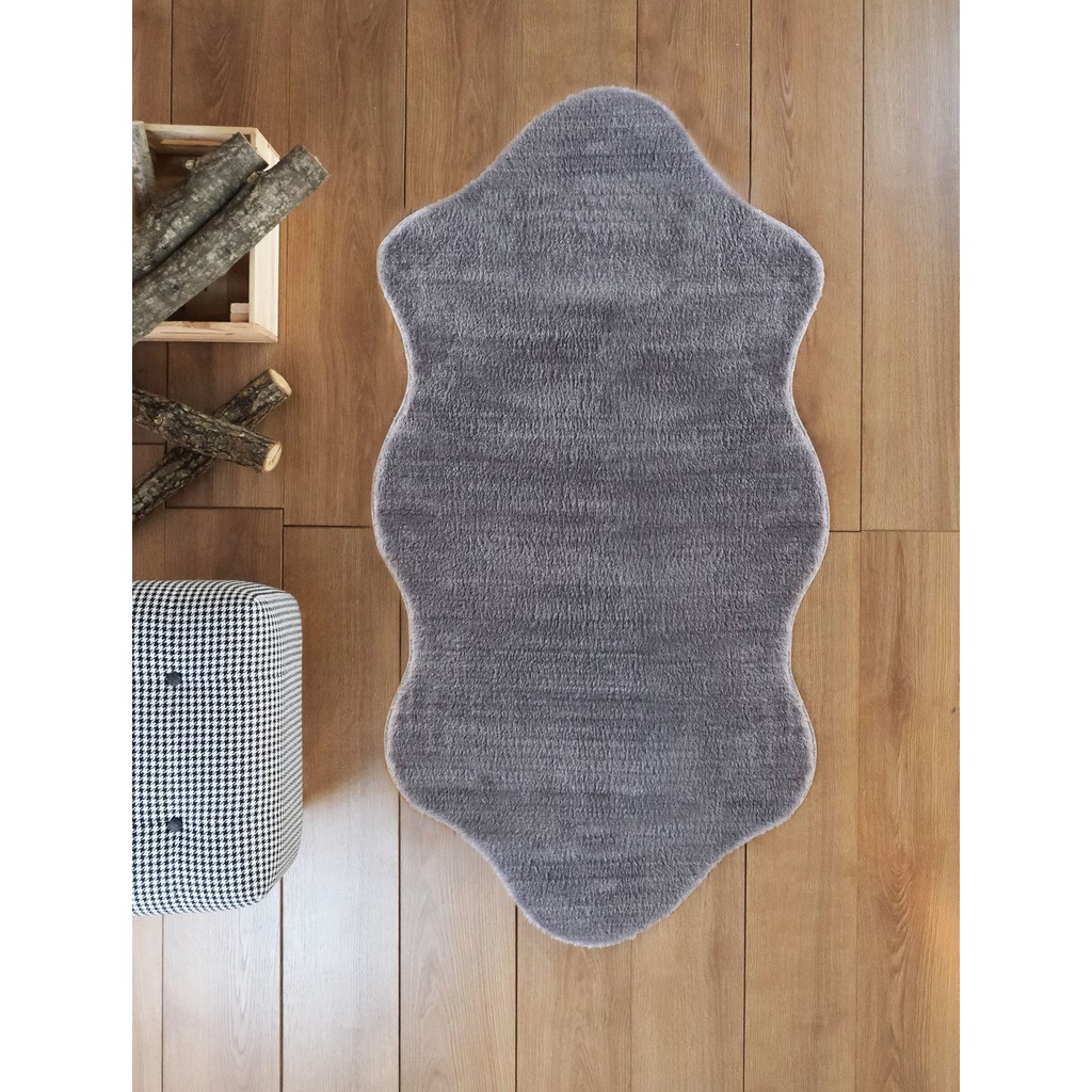 SARAR HALI Gri Çift Kafa Kaymaz Taban Post Peluş - 80 x 150 cm Anne Bebek Oyuncak Fiyatı