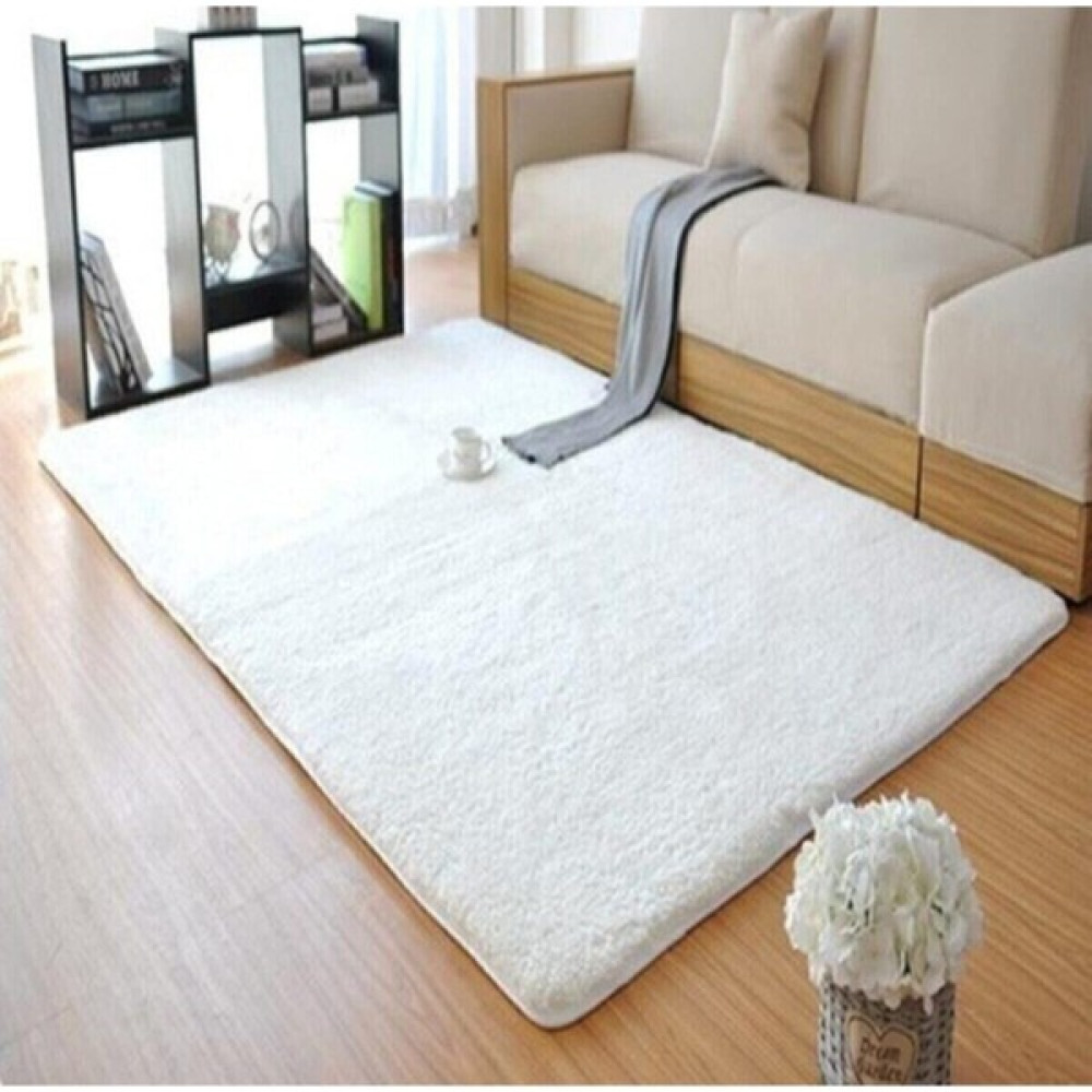 SARAR HALI Yıkanabilir Peluş Halı, Kaymaz Peluş Yolluk, Sarar Halı Peluş Halı Salon Halısı Çocuk Halısı Beyaz - 80 x 250 cm Salon Halısı Fiyatı