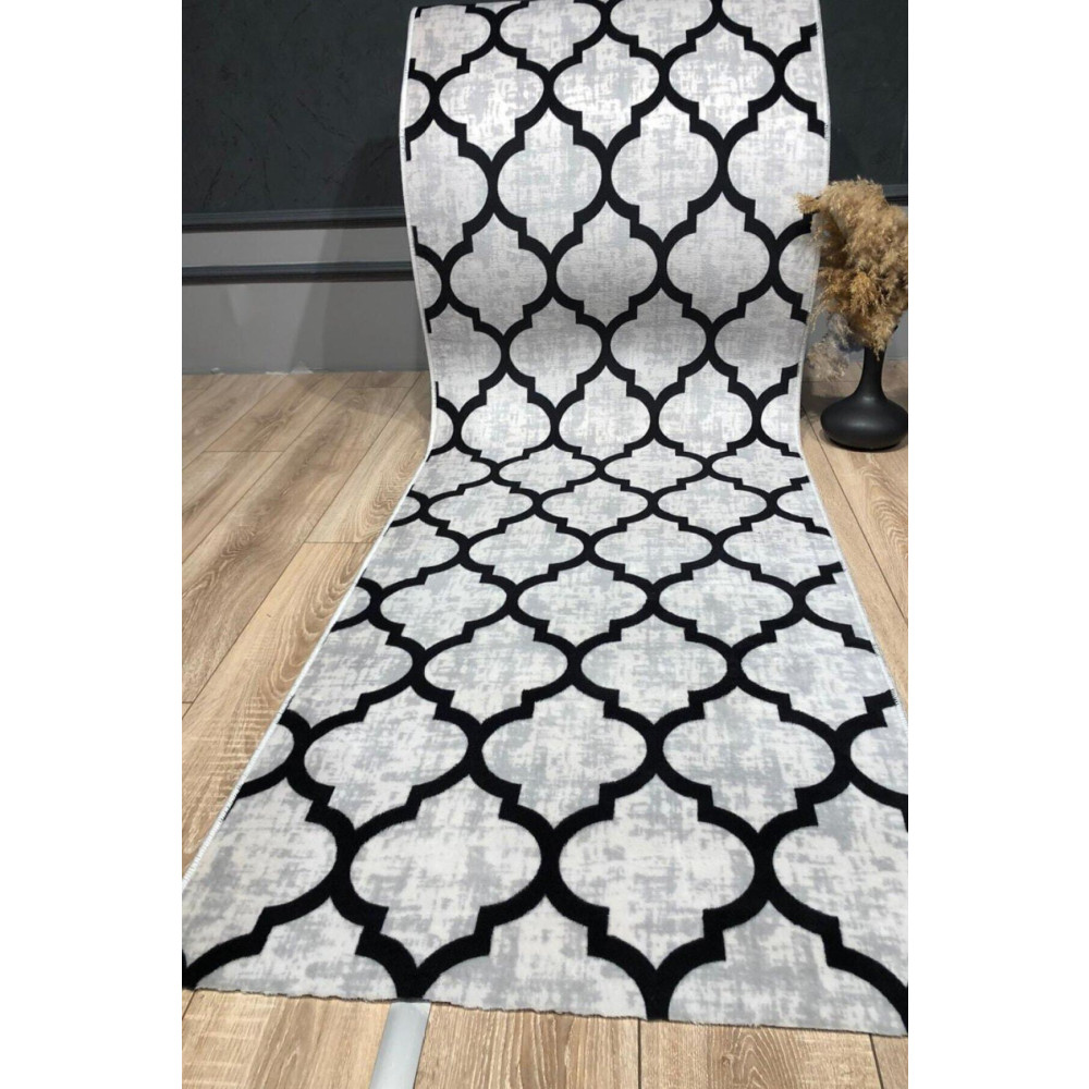 Sarar Jel Kaymaz Taban Yıkanabilir Yumuşak Yüzey Kesme Halı Yolluk Lidya Gri Siyah 80 x 300 Beden Yolluk Fiyatı
