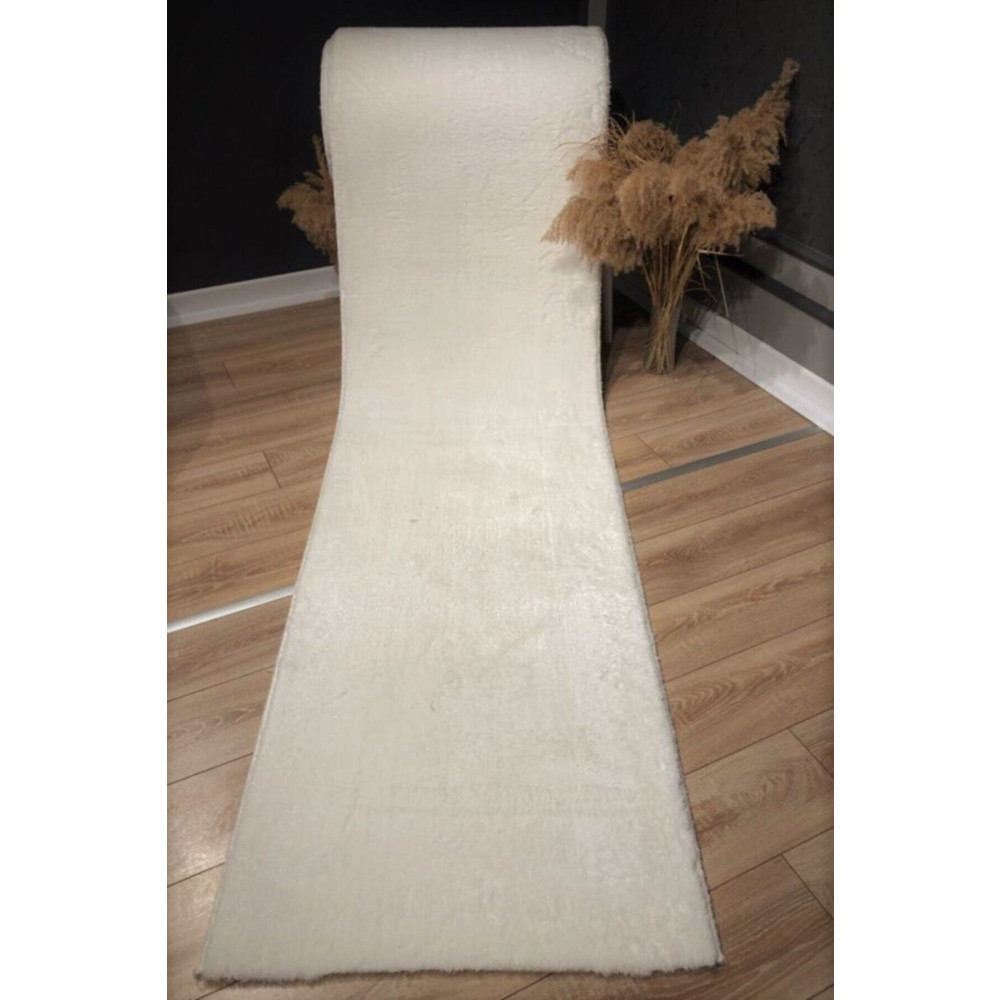 Sarar Krem Kaymaz Taban Yıkanabilir Pofuduk Lüx Post Peluş Kesme Halı Yolluk 80 x 125 Beden Yolluk Fiyatı