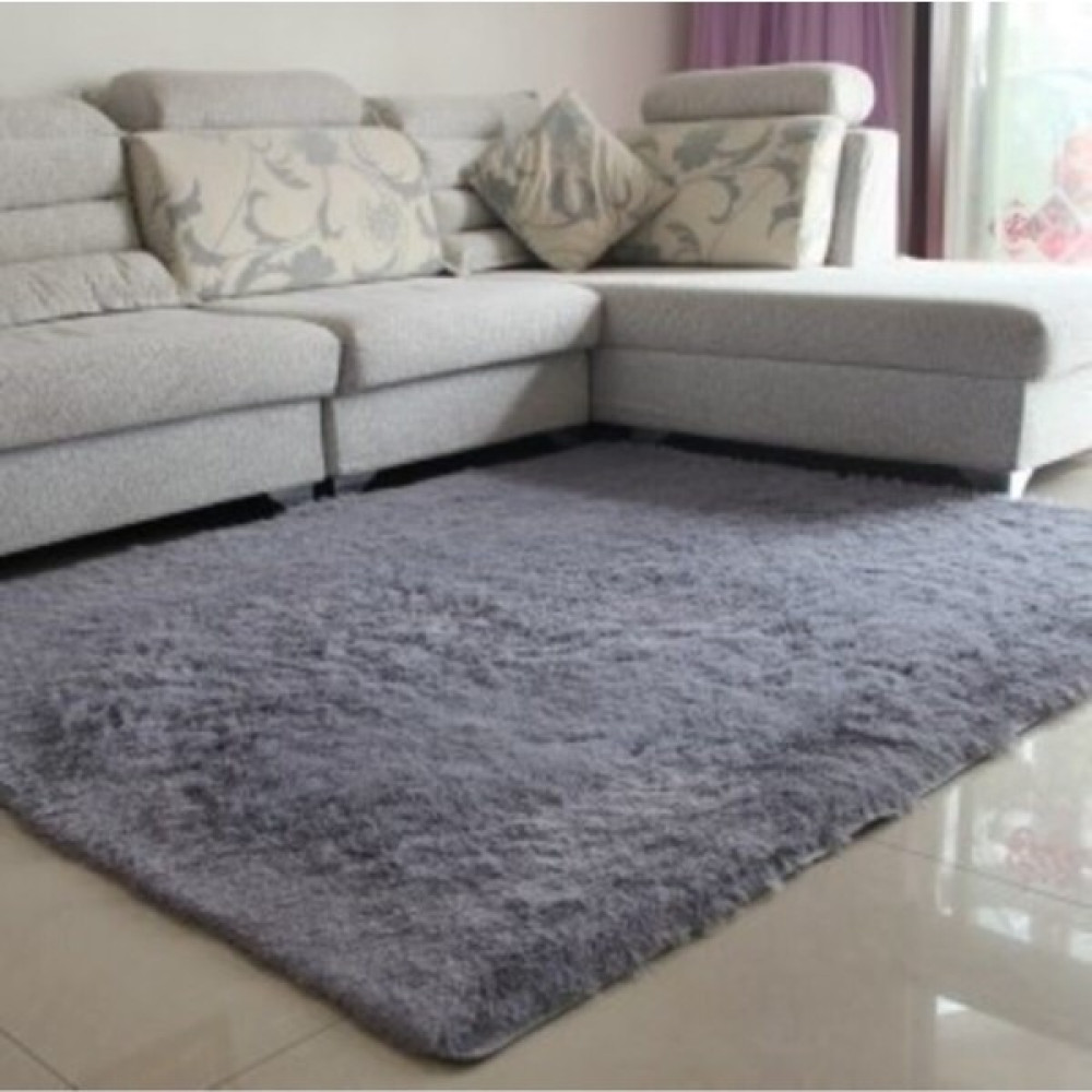 Sarar Peluş Halı Post Halı Peluş Halı 100 x 250 cm - Antrasit Salon Halısı Fiyatı
