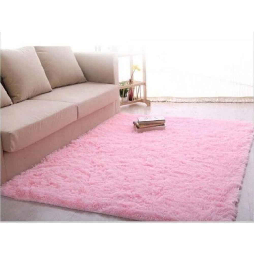 Sarar Peluş Halı Post Halı Peluş Halı 80 x 50 cm - Pudra - Pembe Salon Halısı Fiyatı