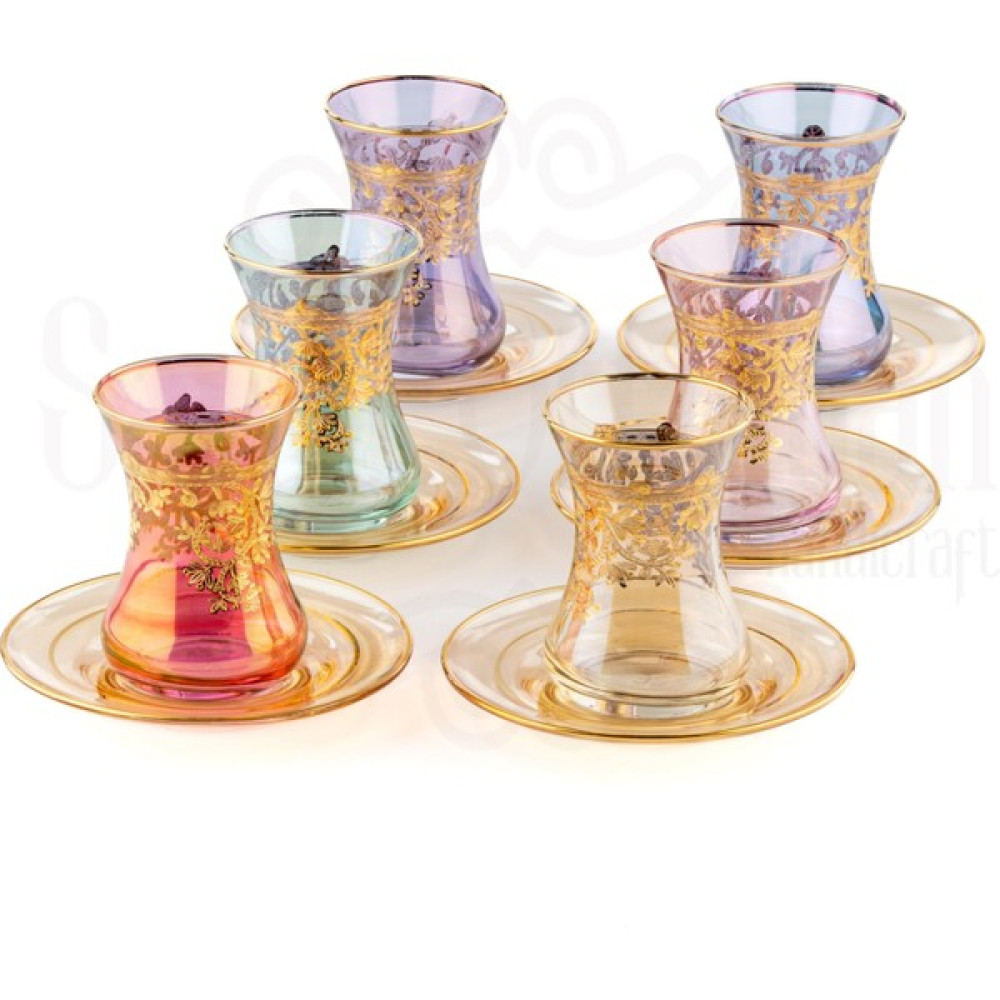 Saray Ottoman Bardak Çay Bardağı Çay Seti Çay Takımı Pantoğraf Ince Belli Çay Seti Miks - 1 Adet - Renkli - 1 lt Fincan / Bardak / Kahve Takımı Fiyatı