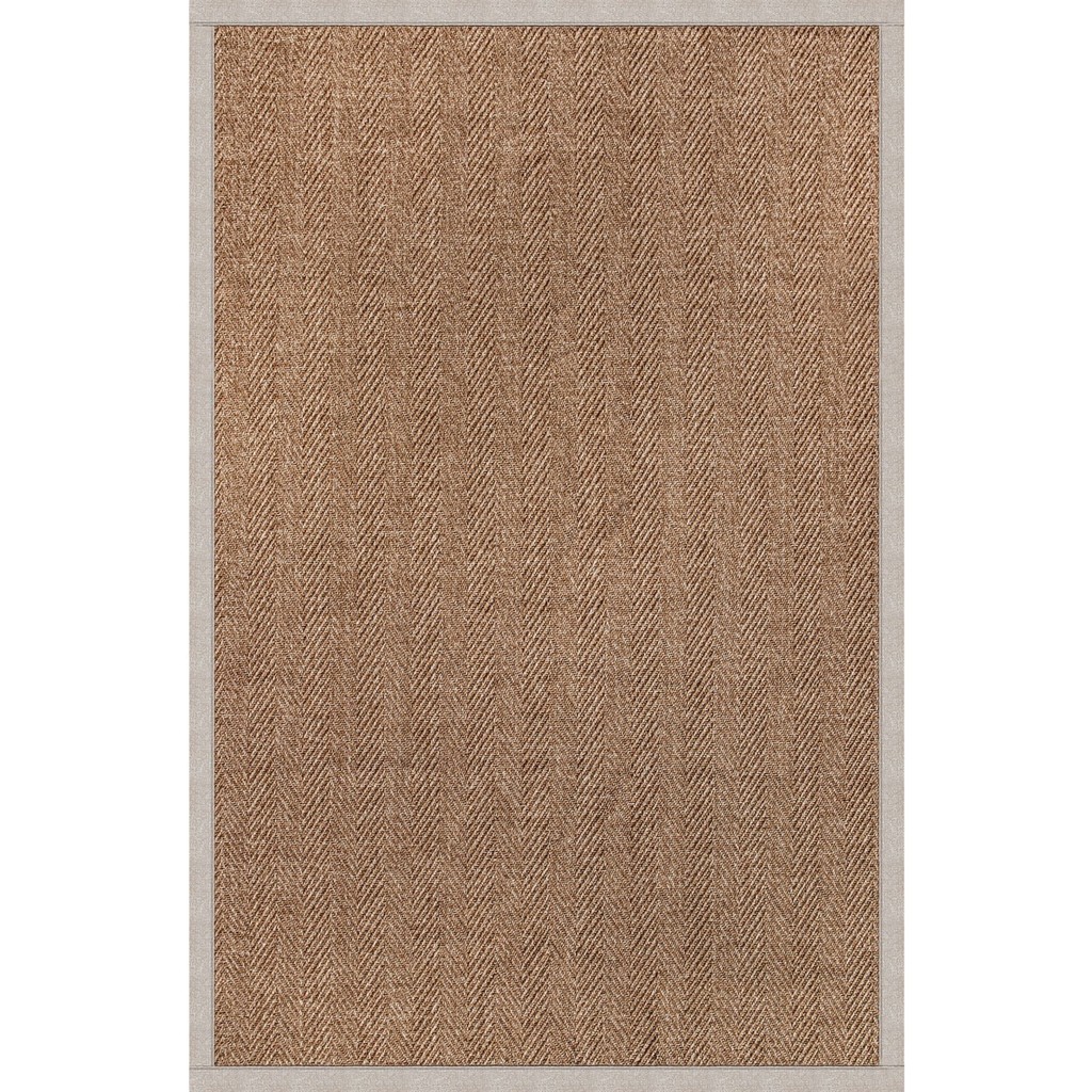 Saraz Halı 0503-BEJ Kumaş Bordür Sisal Halı Kilim Hav Toz Vermez Kolay Temizlenen Hasır Kilim - 120 x 300 cm - Bej - Vizon Salon Halısı Fiyatı