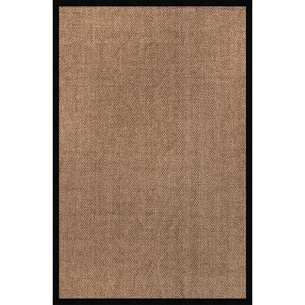 Saraz Halı 0503-SIYAH Kumaş Bordür Sisal Halı Kilim Hav Toz Vermez Kolay Temizlenen Hasır Kilim - 80 x 400 cm - Bej - Siyah Salon Halısı Fiyatı