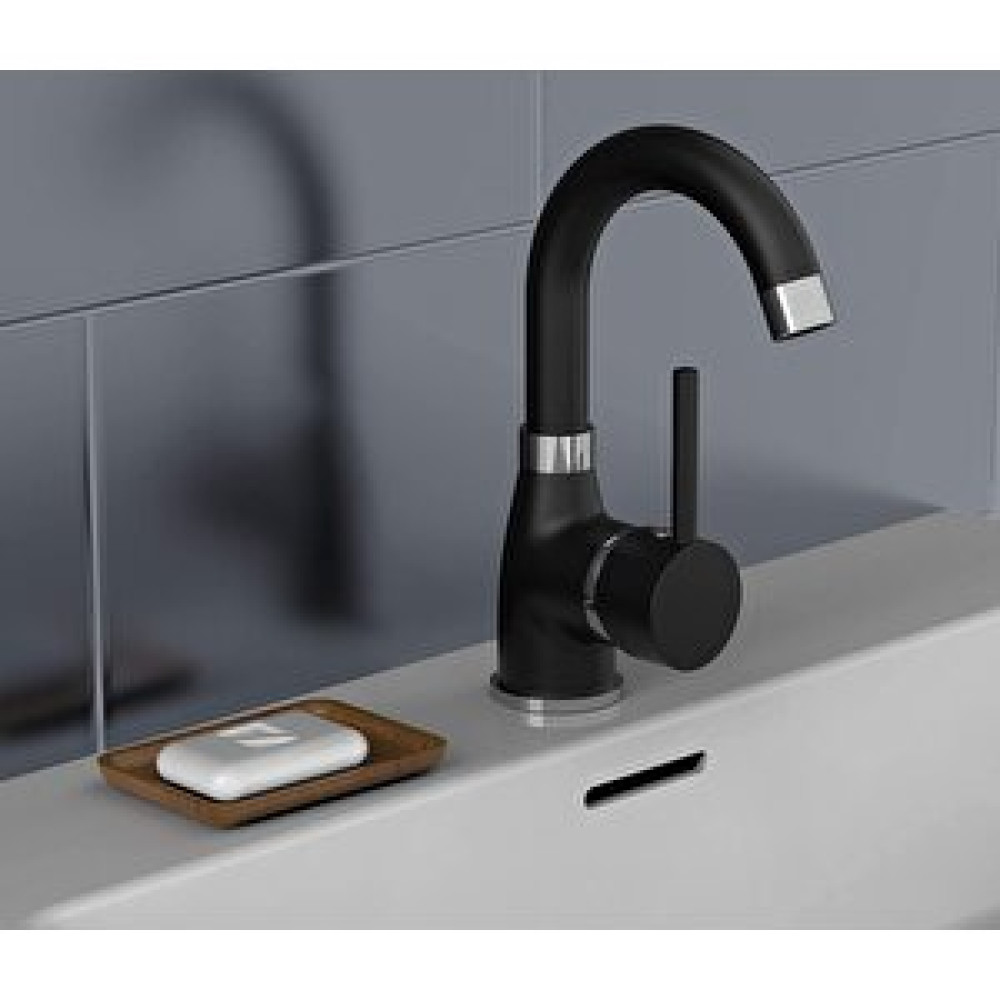 Sardıcı Lavabo Musluğu Mat Siyah Lavabo Bataryası 5 Yıl Garantili Çift Su Girişli Bataryalar Fiyatı