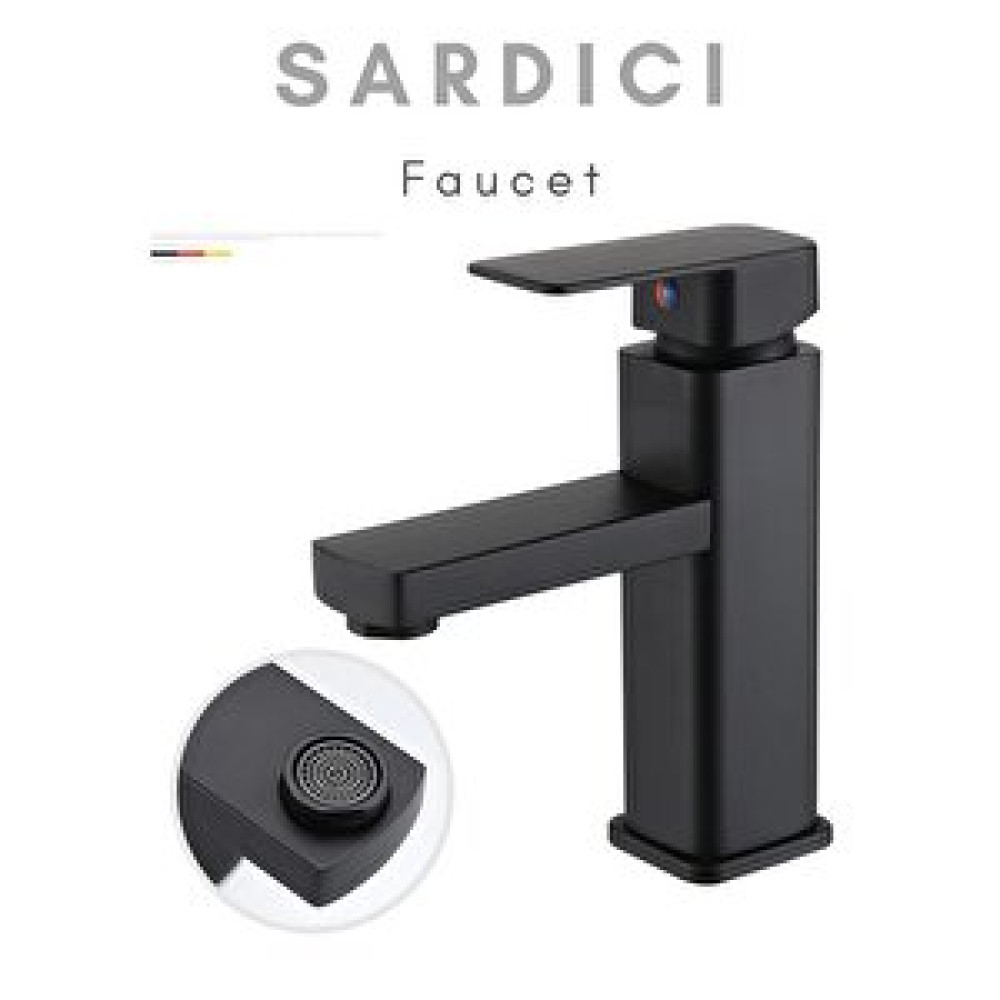 Sardıcı Siyah Lavabo Musluğu 5 Yıl Garantili Çift Su Girişli Bataryalar Fiyatı