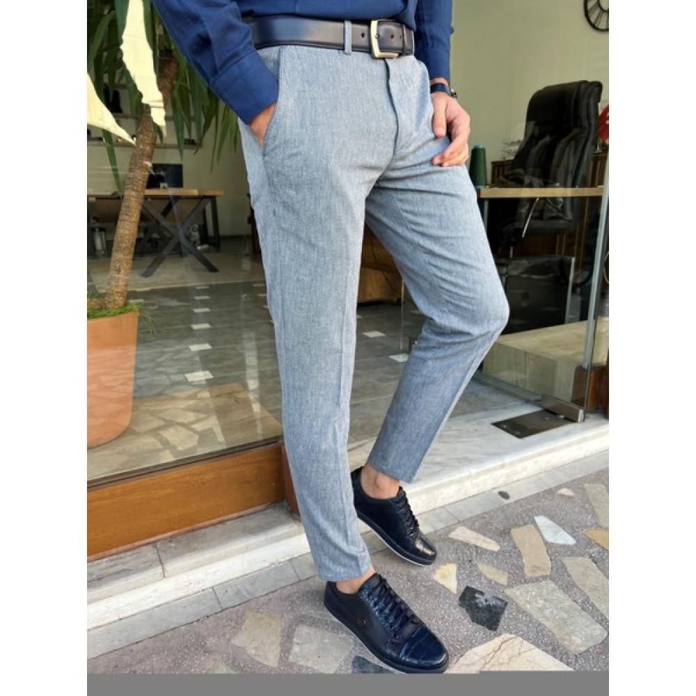 Sardınelli Çizgili Yan Cepli Slim Fit Pantolon Erkek Pantolon Fiyatı