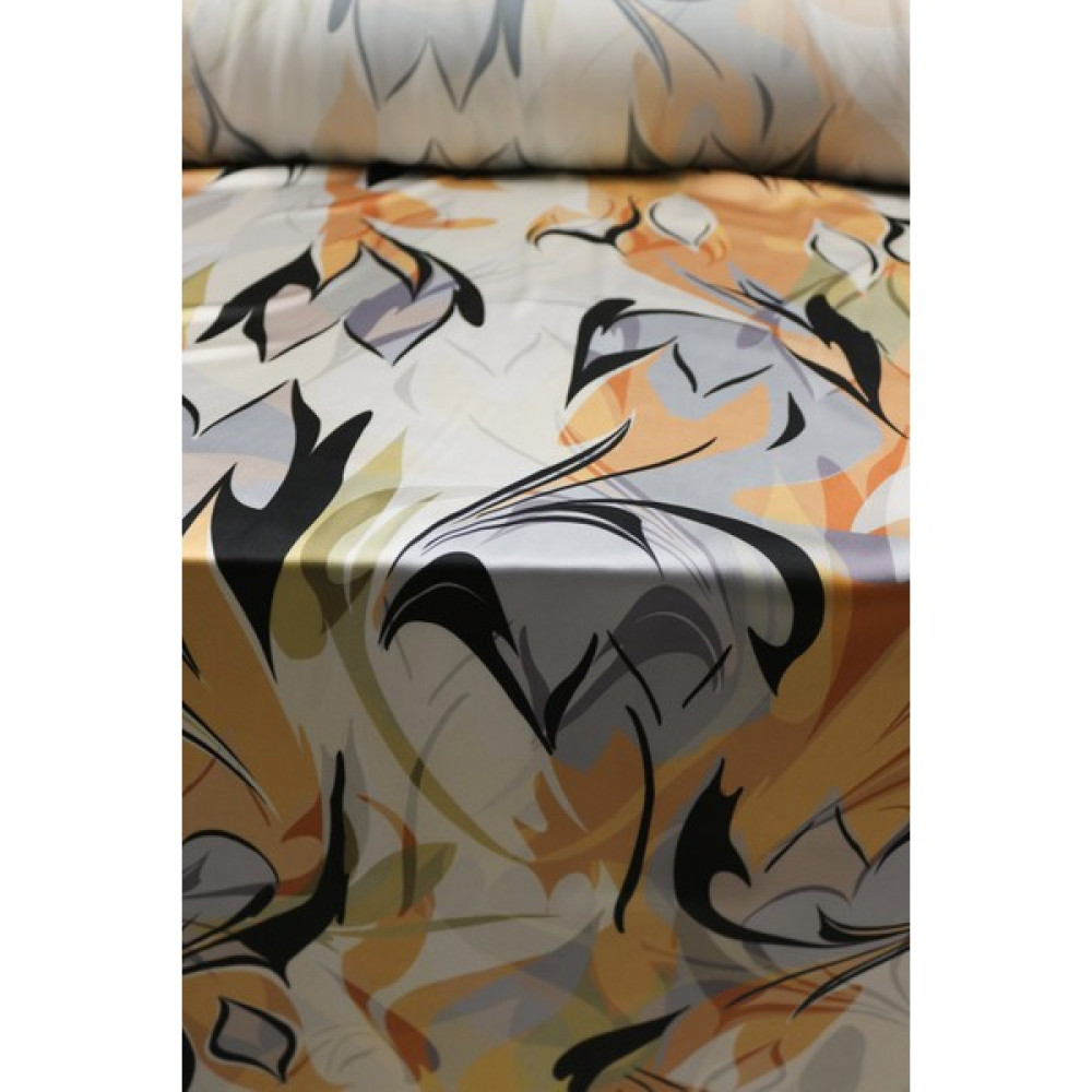 Sardo Kumaş Sulu Boya Desen Dijital Baskılı Saten Kumaş Çift En 1,50 cm - 1 m - 1018 Sarı - 100 cm Kumaşlar Fiyatı
