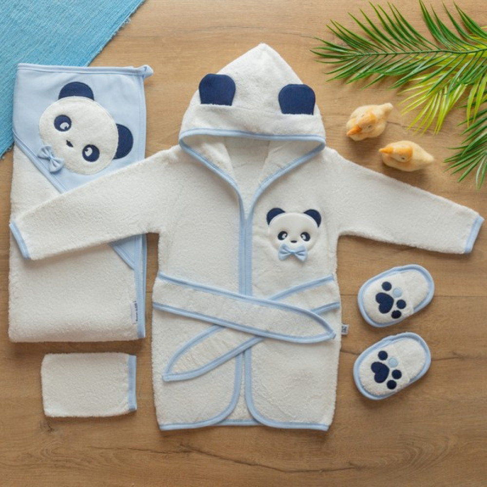 Sare Baby Sarebaby Sevimli Panda Erkek Bebek Bornoz Takımı Yeni Sezon Bebek Banyo-Tuvalet Fiyatı