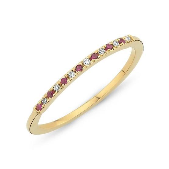Sare Pırlanta SPYZ-5003 Pırlanta Altın Yakut Fantazi Yüzük