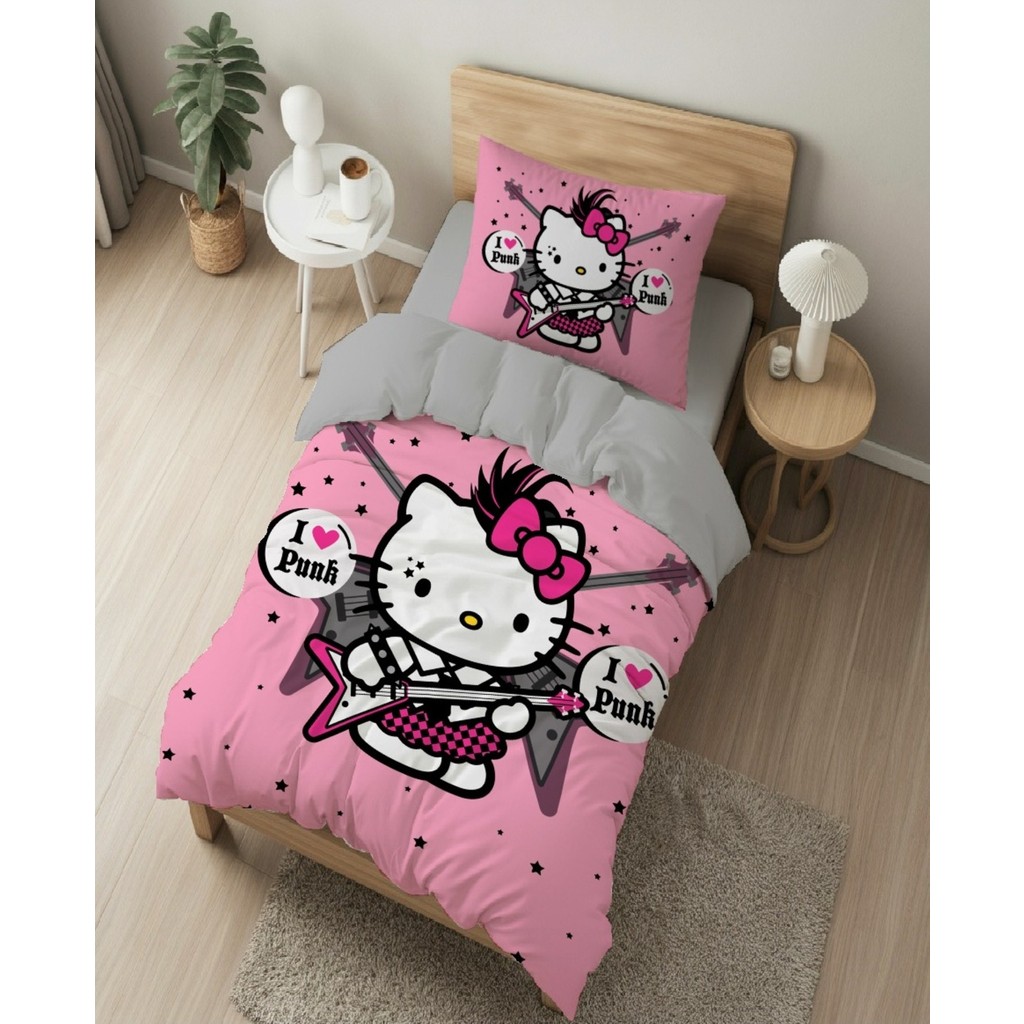 Sarel Hello Kitty Baskılı 3D Tek Kişilik Nevresim Takımı - Pembe - 160 x 120 cm Nevresim Takımı Fiyatı