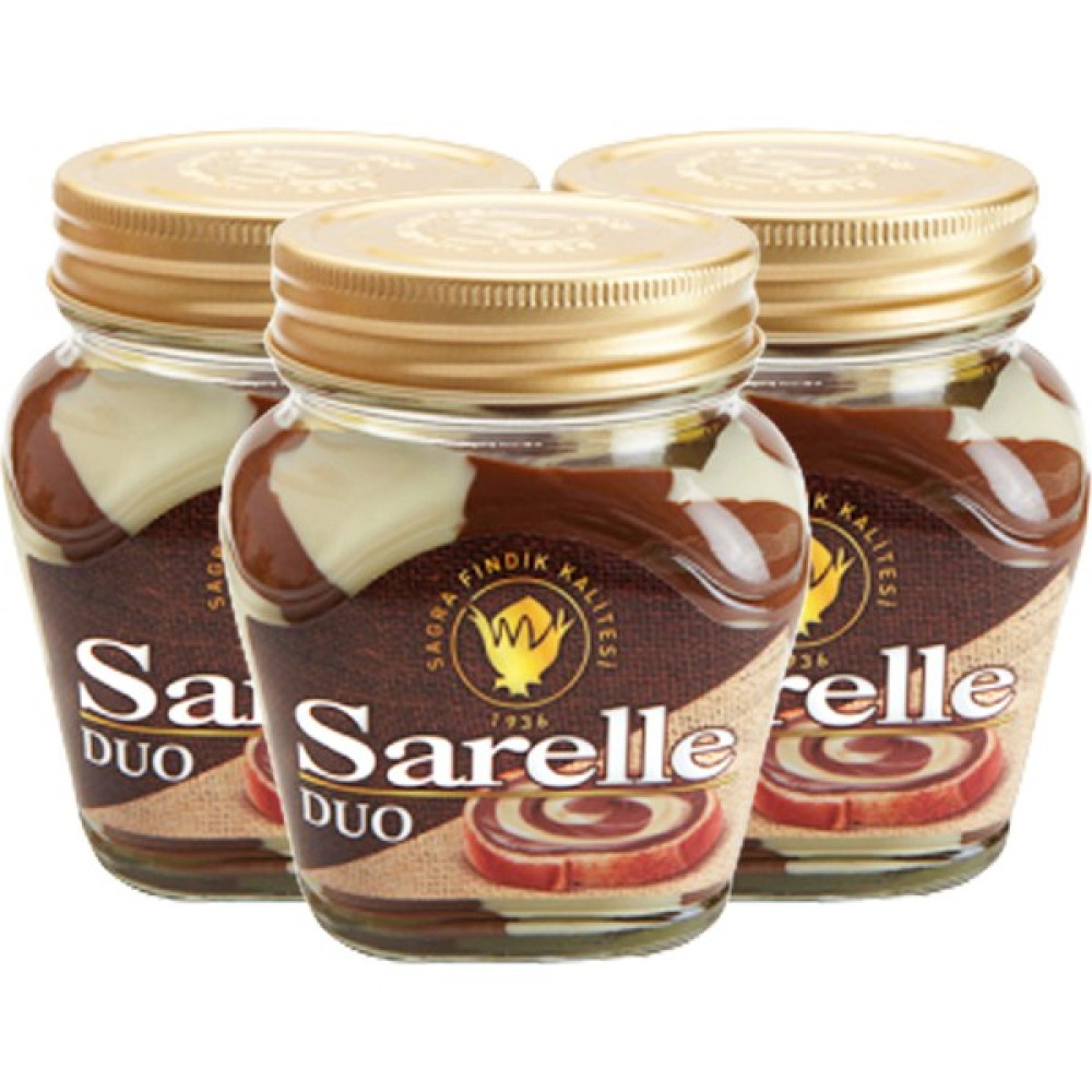 Sarelle Duo Sütlü ve Kakaolu Fındık Kreması 350 gr (3 Adet) - 351 gr Diğer Fiyatı
