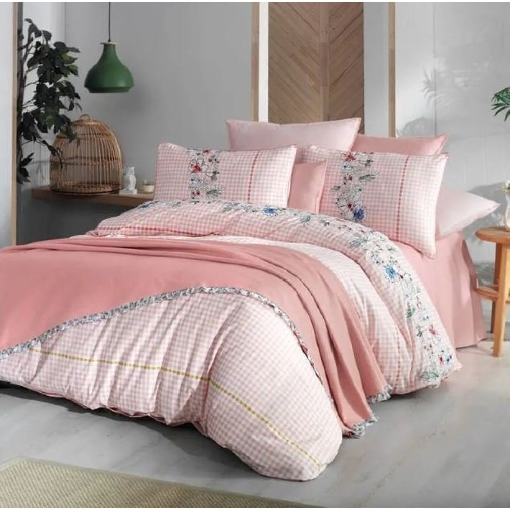 Sarev Eva Bella Tek Kişilik Pike+Nevresim Set - 160 x 220 - Pembe Pike & Pike Takımı Fiyatı
