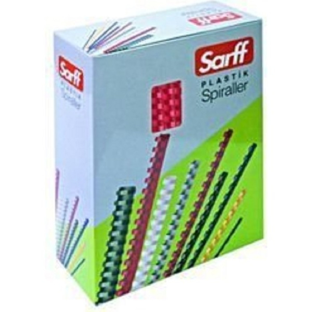 Sarff 16 mm Plastik Spiral Mavi 100'lü 90 - 120 Sayfa Oto Boyaları Fiyatı