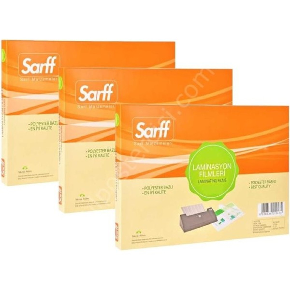 Sarff 250 Micron Knc 78X102 cm Parlak Laminasyon Filmi Şeffaf 50 Adet Laminasyon Sistemi Fiyatı