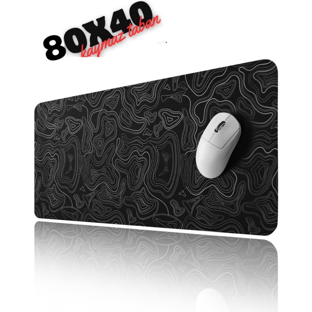 Sarftech Black Contour Speed Hızlı Yüzey Kaymaz Taban Gaming Oyuncu Mouse Pad Oyuncu Gaming Mousepad - 80x40 Mouse Pad Fiyatı