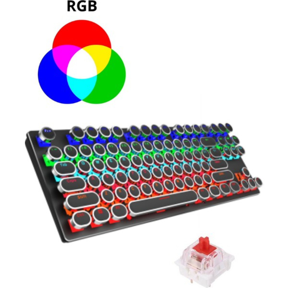 Sarftech Leaven Daktilo Tarzı K550 Kırmızı Red Switch Rgb Mekanik Klavye -Su Geçirmez - Kırmızı Switch - Siyah Oyuncu Klavyesi Fiyatı