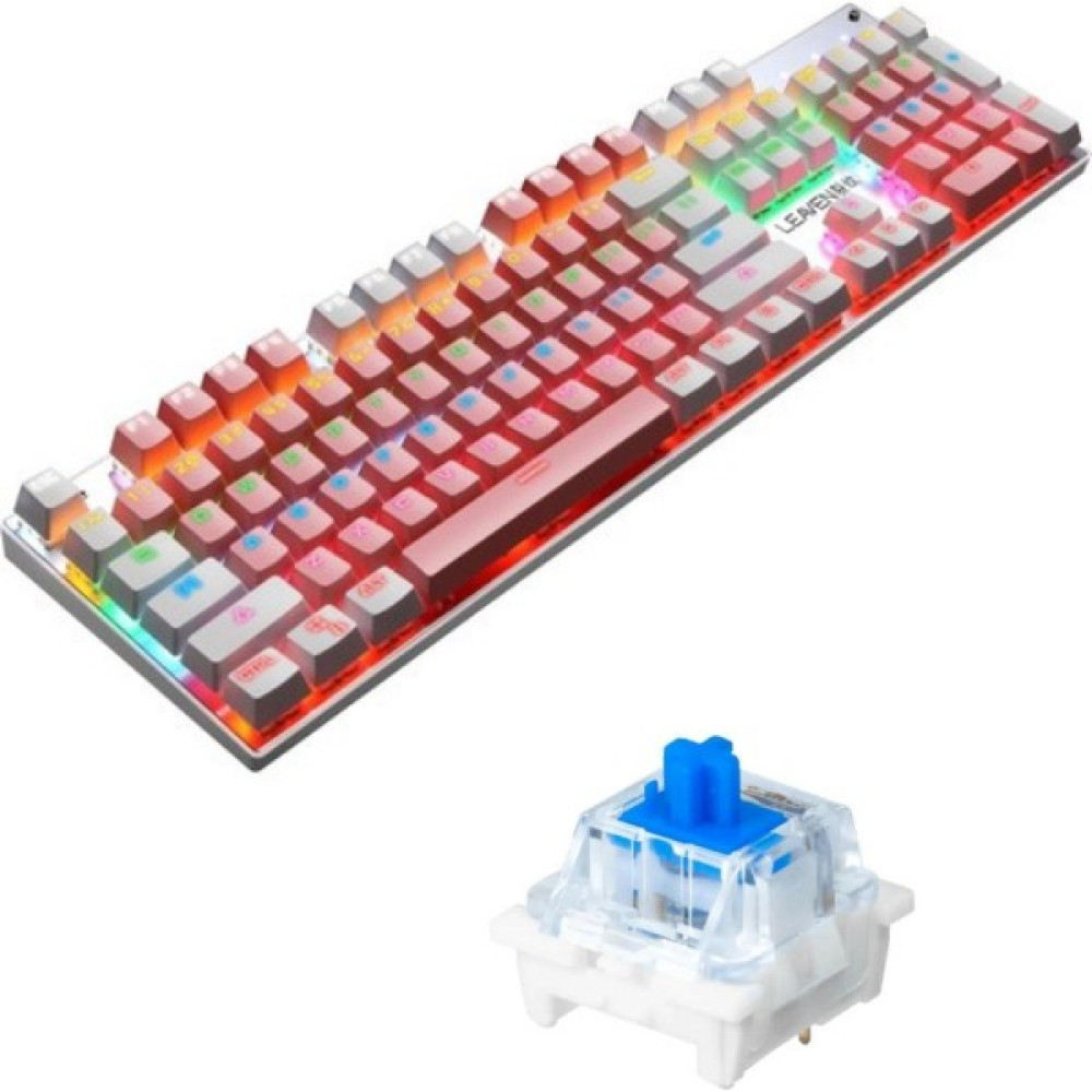 Sarftech Leaven K660 Kablolu 104 Tuşlu Mavi Switch Rgb Mekanik Gaming Oyuncu Klavyesi -Pembe Oyuncu Klavyesi Fiyatı