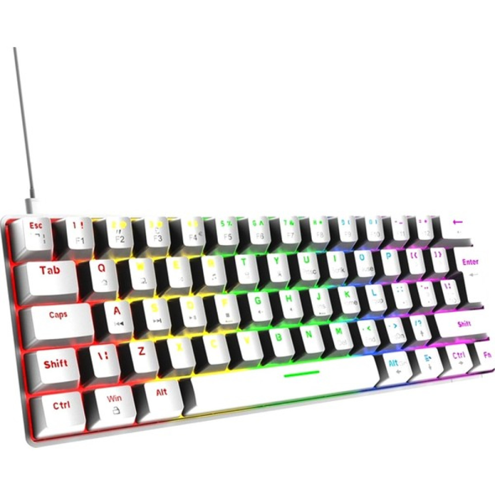 Sarftech T60K Siyah/beyaz Kırmızı Switch Rgb Klavye Kablolu Gaming Oyuncu Klavyesi - Beyaz Oyuncu Klavyesi Fiyatı