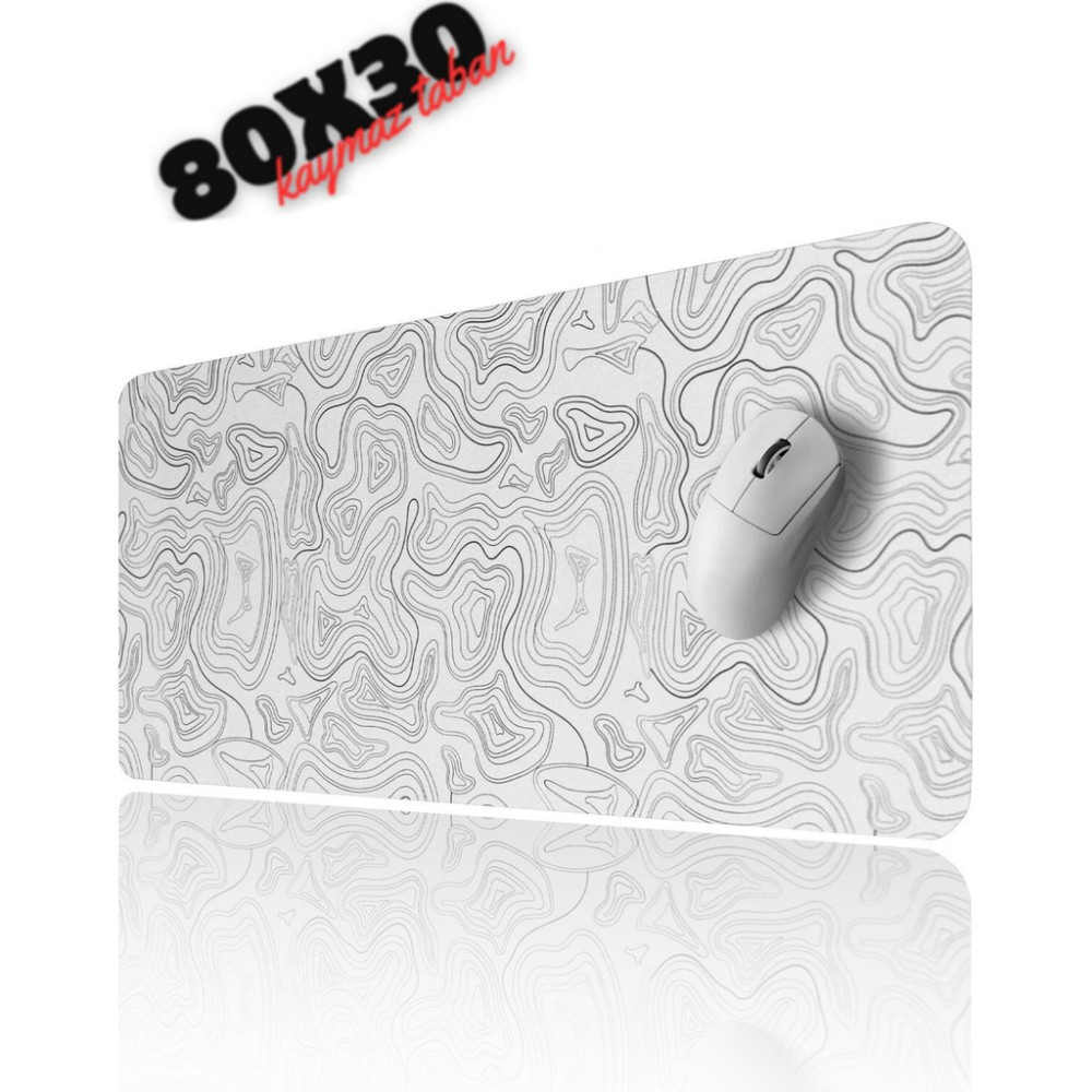 Sarftech White Contour Speed Hızlı Yüzey Kaymaz Taban Gaming Oyuncu Mouse Pad Oyuncu Gaming Mousepad - 80x30 Mouse Pad Fiyatı