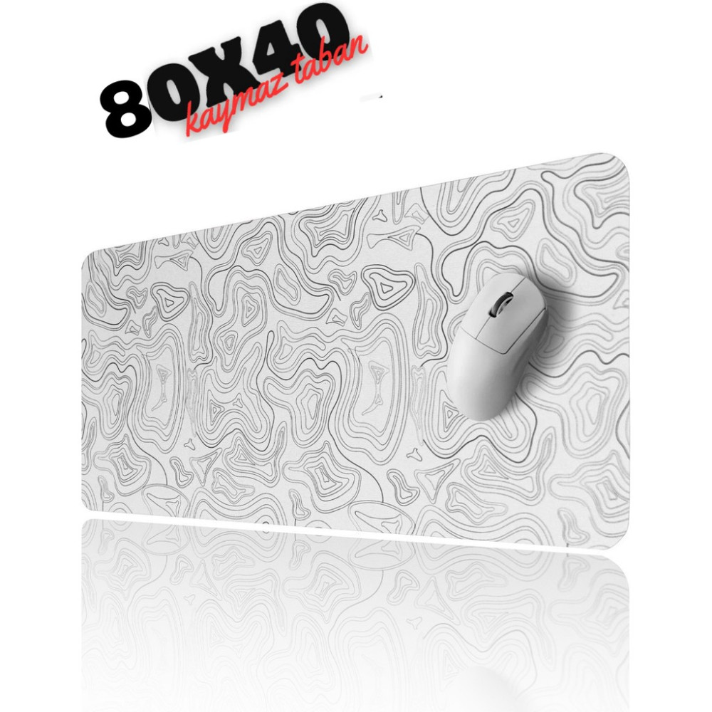 Sarftech White Contour Speed Hızlı Yüzey Kaymaz Taban Gaming Oyuncu Mouse Pad Oyuncu Gaming Mousepad - 80x40 Mouse Pad Fiyatı