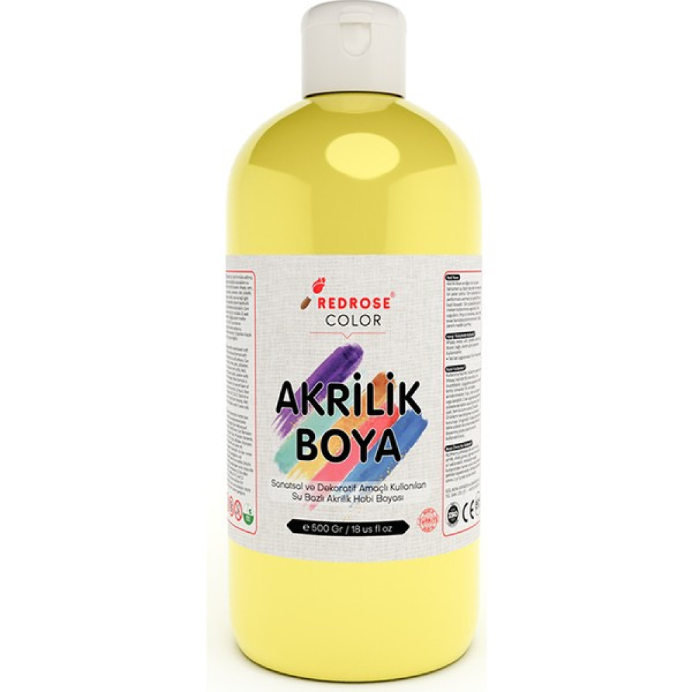 Sarı Akrilik Boya 500 gr Sanatsal, Dekoratif, Hobi Amaçlı, Canlı Renkler Akrilik Boya Fiyatı
