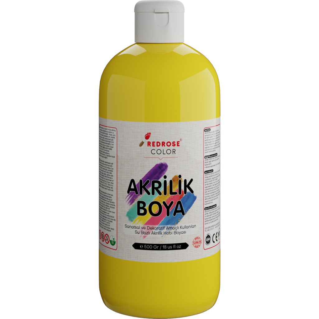 Sarı Akrilik Boya 500 gr Sanatsal, Dekoratif, Hobi Amaçlı, Canlı Renkler Akrilik Boya Fiyatı