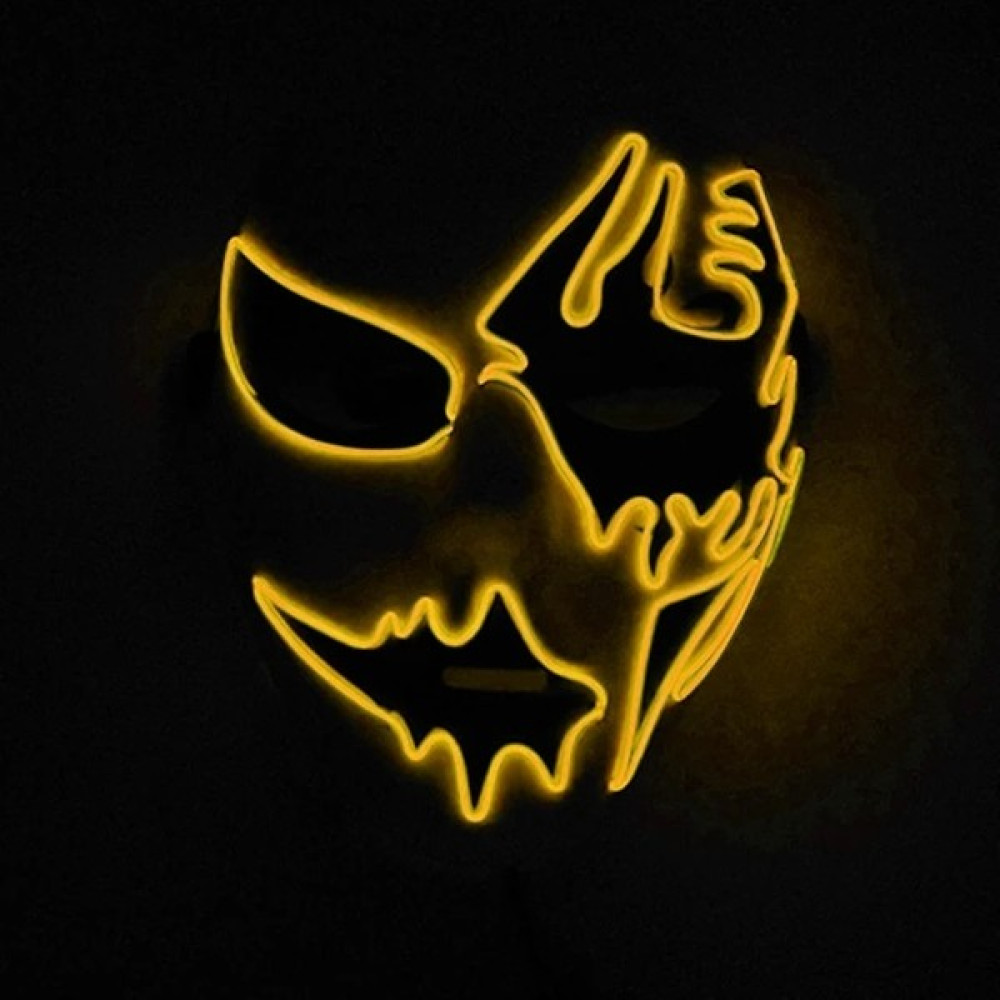 Sarı Cadılar Bayramı Cosplay Parti El Neon Maske Light Up LED Maske Dj Parti Korkunç Maske Cadılar Bayramı Kostüm Dekorasyon Karanlıkta Glow (Yurt Dışından) - Renkli - Yok Oto Boyaları Fiyatı