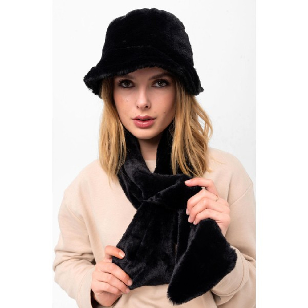 Saria Moda Kadın 2'li Set Peluş Bucket Şapka Boyunluk Atkı Kadın Şapkası Fiyatı
