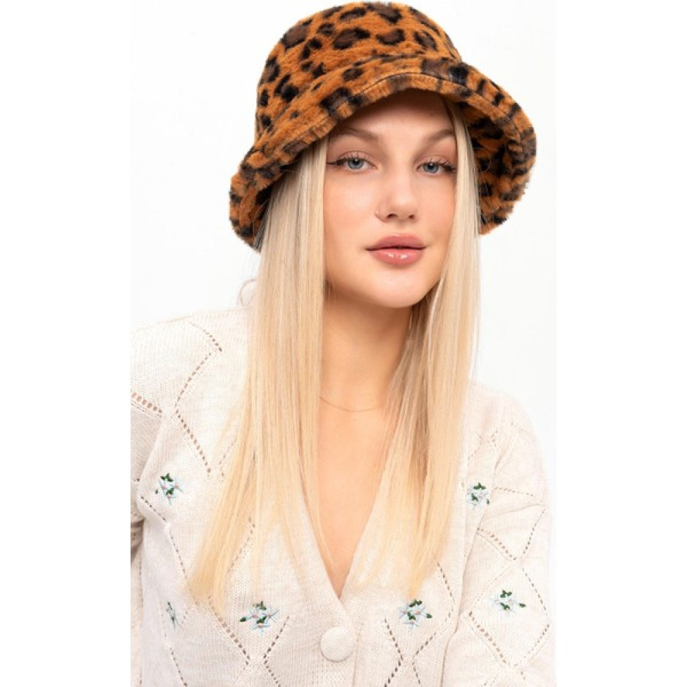 Saria Moda Leopar Desen Peluş Bucket Şapka Kadın Şapkası Fiyatı