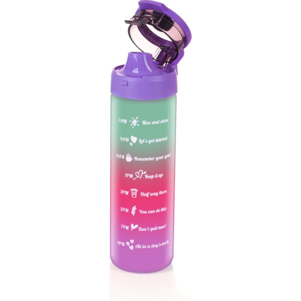 Sarina Cam 550 Ml. Degrade Renk Geçişli Cam Motivasyon Matarası Matara Fiyatı