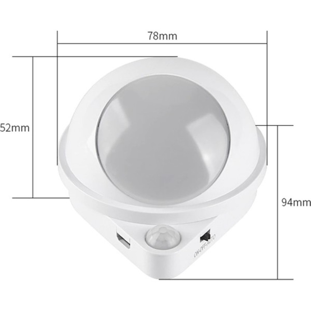 Şarjlı Sensörlü LED Lamba – Harekete Duyarlı – Usb’ Den Şarj – Renk: Sarı (Gün Işığı) - 3200K - Günışığı Armatür Fiyatı