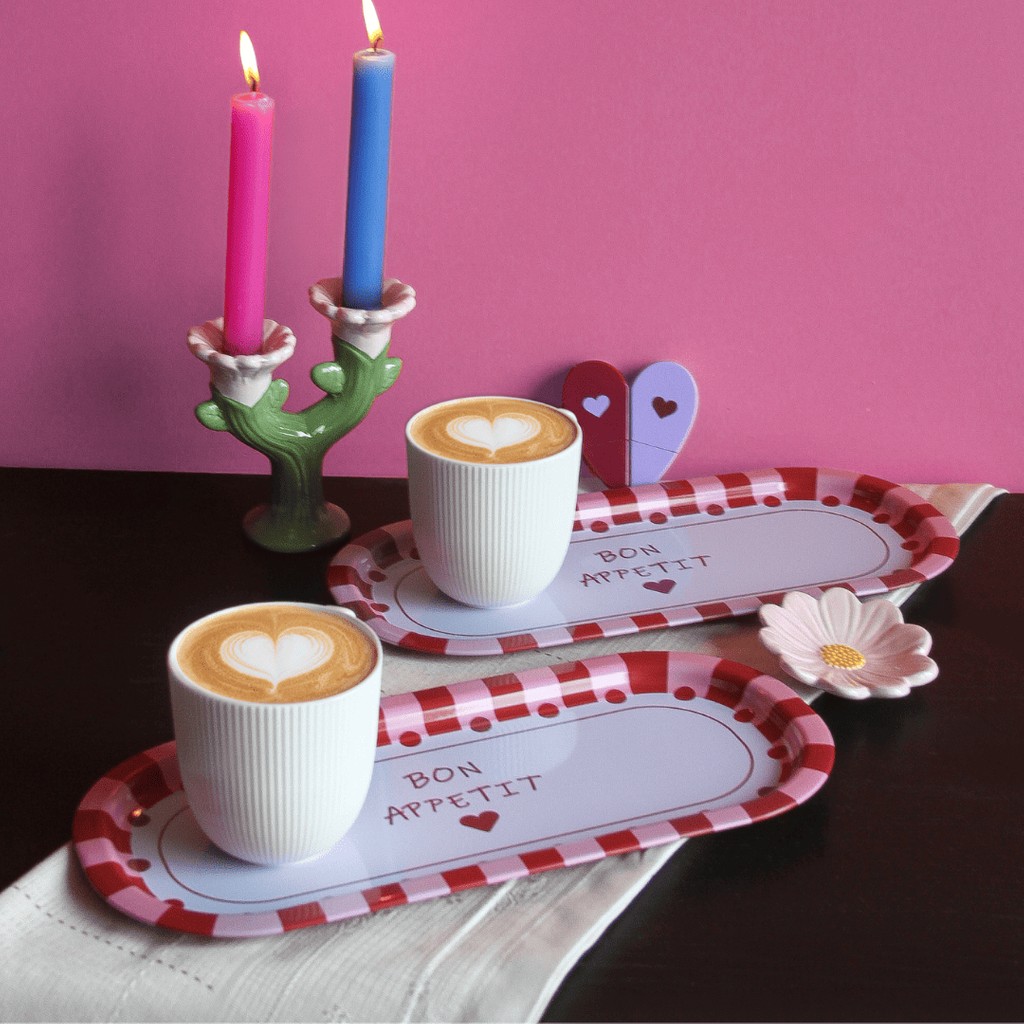 Sarkap Home 16x35cm 2'li Oval Sunumluk Tepsi - Bon Appetit Kırmızı Tepsiler / Fırın Kapları Fiyatı