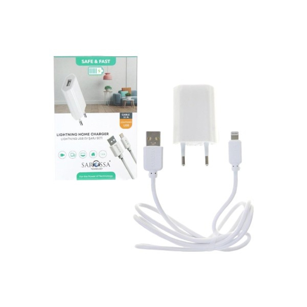 Sarossa Lightning USB Şarj Seti 3.1A Iphone Bs-36 - Beyaz Oto Boyaları Fiyatı