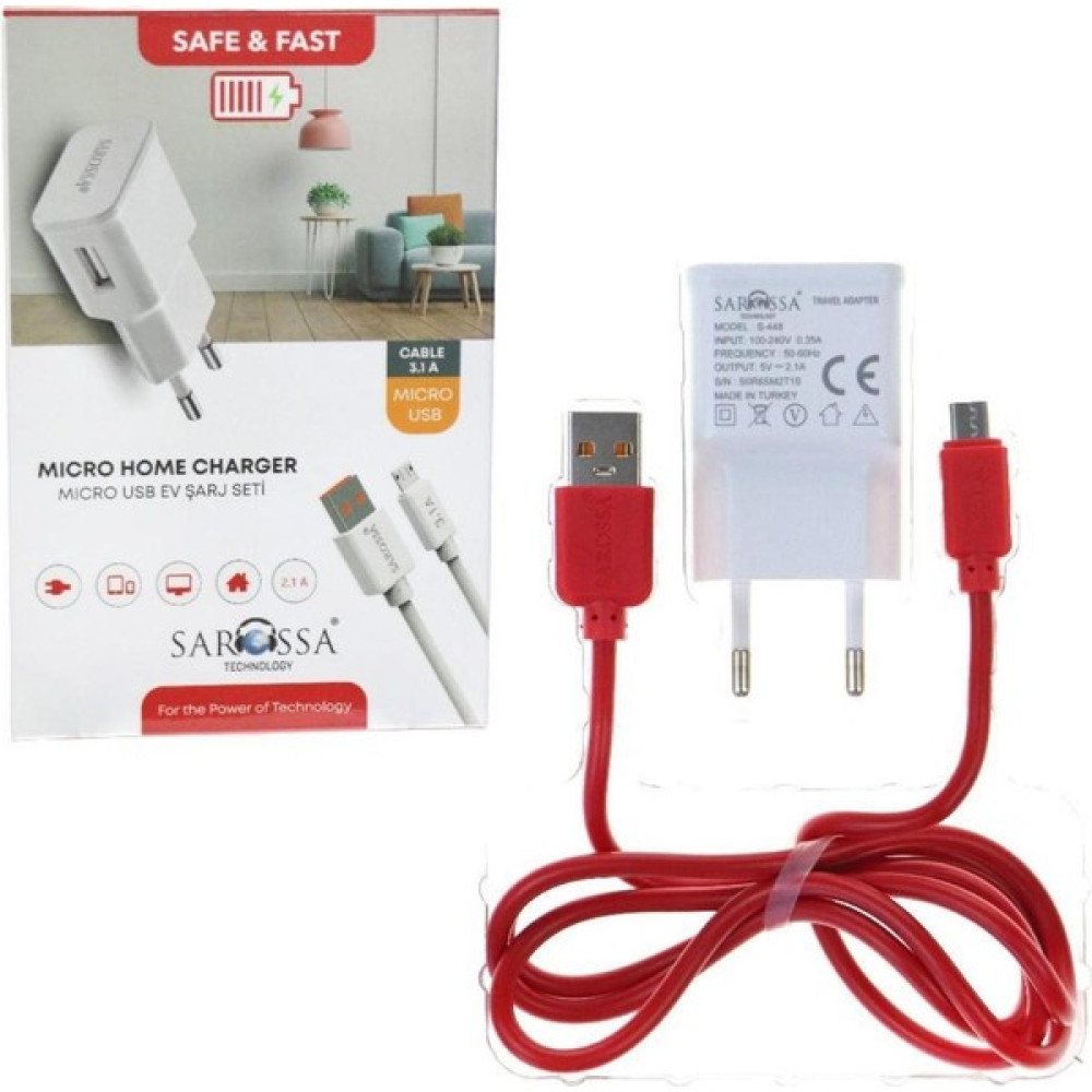Sarossa Mikro USB Şarj Seti 3.0A - Beyaz Oto Boyaları Fiyatı