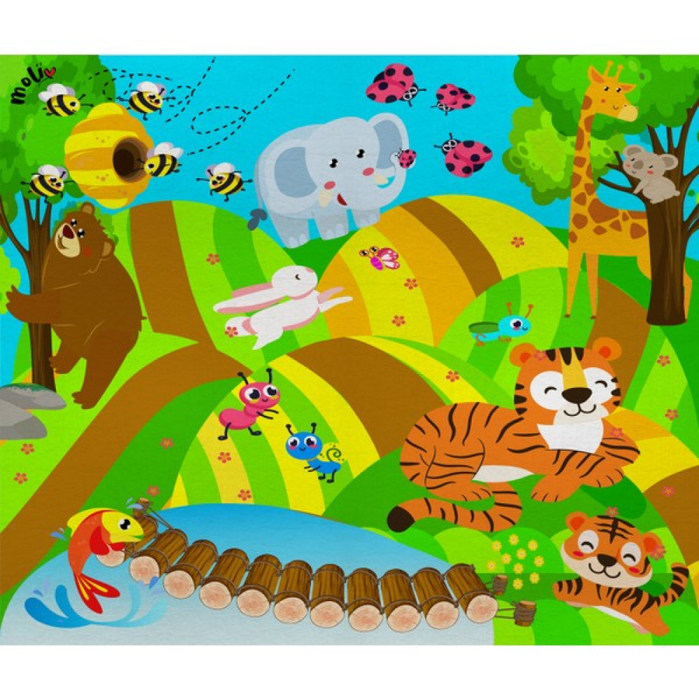 Sarp Neşeli Orman Oyun Halısı 65 x 55 cm - Mavi - 100 x 100 cm Oyuncak Fiyatı